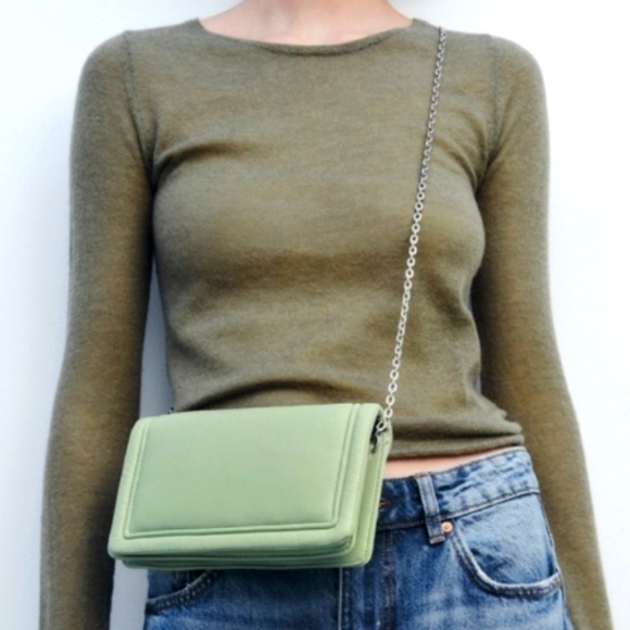 CHIC ZARA Green Crossbody Bag NWT - Picture 2 of 10
